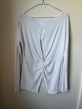 GAP White Twist-Back Long Sleeve Top